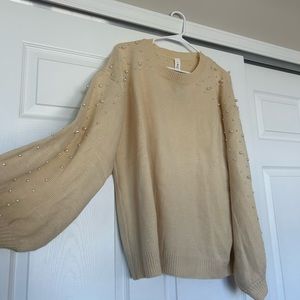 Pearl Beaded Sweater